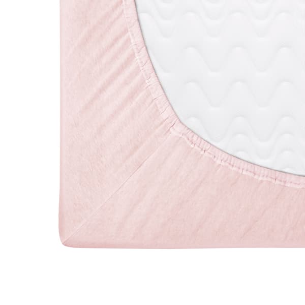 Stræklagen 80x160 elastisk JERSEY 100% BOMULD pudderrosa
