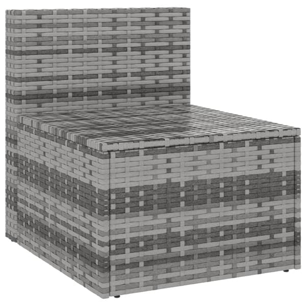 vidaXL midtersofaer med hynder, 2 stk., grå, polyrattan