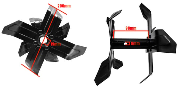 Jordfräsblad 360 mm set