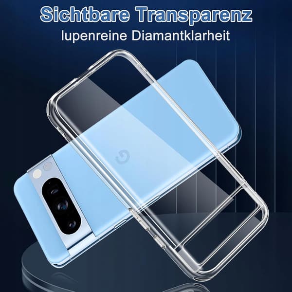 Google Pixel 8 Pro 6,4” Skal Transparent Silikon Agedate TPU