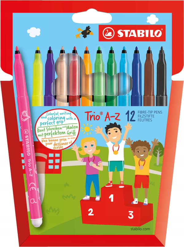 STABILO TRIO FLATBED-PENNOR PAPPFODRAL 12 ST 5629