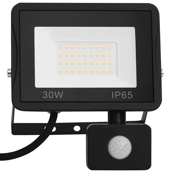 vidaXL LED-sensorspotlight 30W varmvit