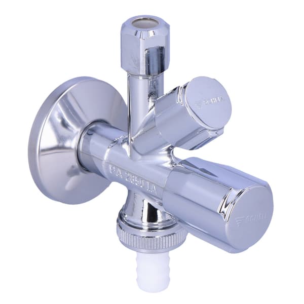 Comfort 1/2" vinkelkombineret ventil, forkromet med BSZ, asag