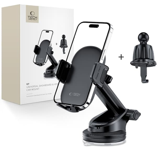 V7 Bil Smartphone Holder til Cockpit Luftventil - Sort