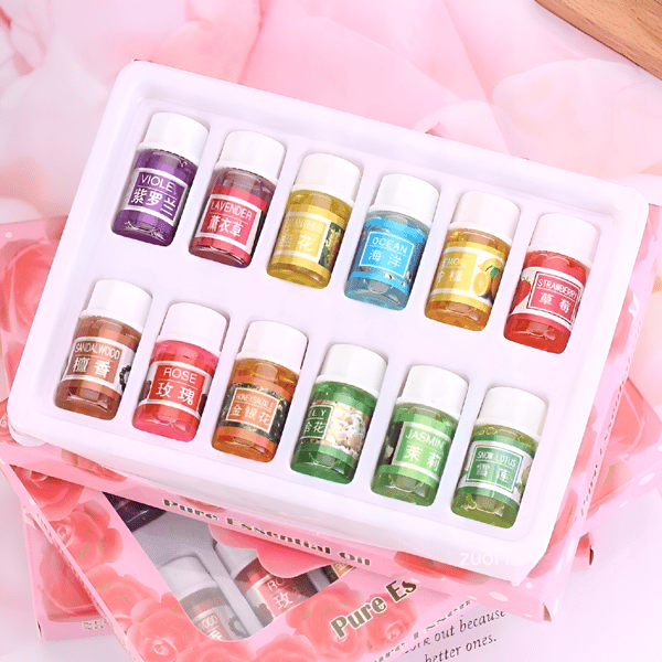 eteriska oljor set 3ML FÖR aromaterapi luftfuktare 12 ST MIX