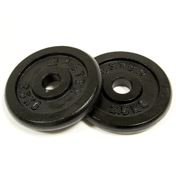 Støbejernsvægte 2 x 2,5 kg MASTER