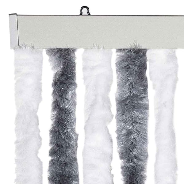 vidaXL Flugnät grått och vitt 56x185 cm chenille