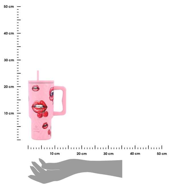 Blush Pop 900 ml termosmugg med sugrör