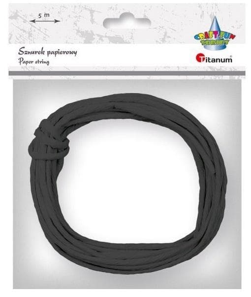 Papirsnor 3,5 mm x 5 m sort