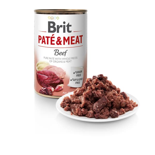 Brit Super Premium vådfoder til hunde, voksen paté og kød, oksekød 400 g