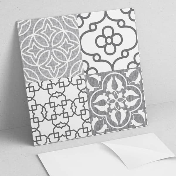 Vinyylilaatat keittiöaiheella, geometriset kuviot 9x30x30 cm:n asettelussa