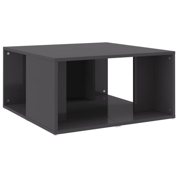 vidaXL Soffbord, set om 4, grå, glansig, 33x33x33 cm