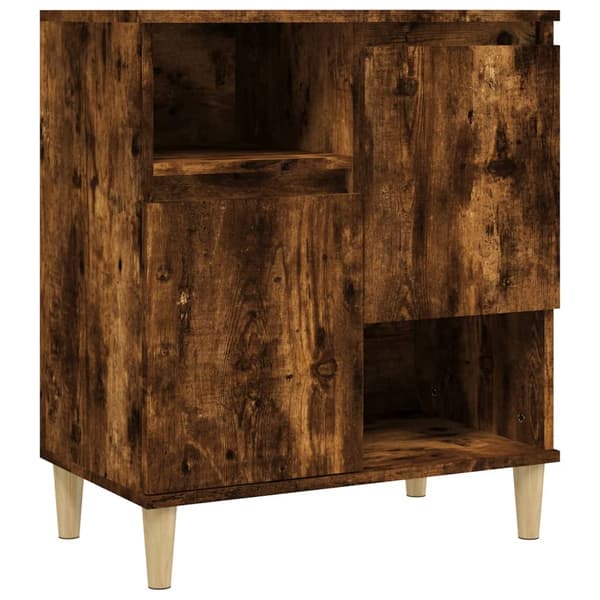 vidaXL kommode, røget eg, 60x35x70 cm, træbaseret materiale