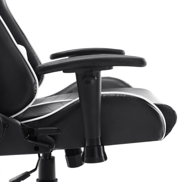 vidaXL gamingstol, sort og hvid, kunstlæder
