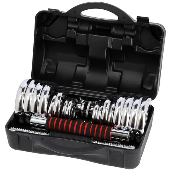 Skivstänger i kromfodral 2x15kg STC30 HMS