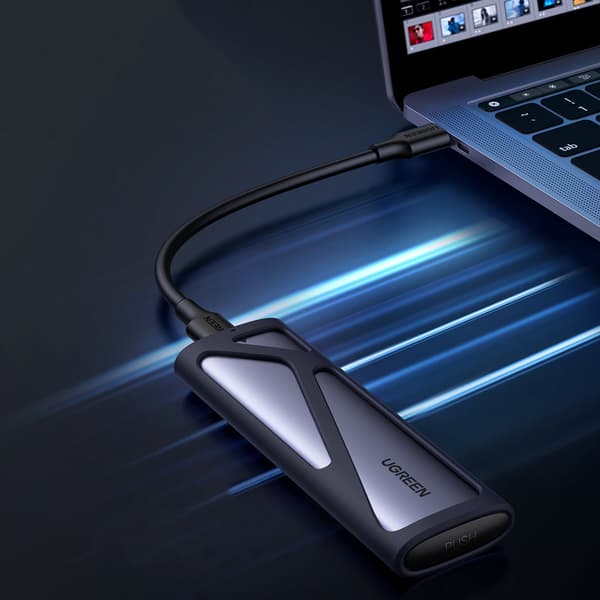 SSD-kabinet M.2 USB 3.2 Gen 2 SuperSpeed USB 10Gbps grå