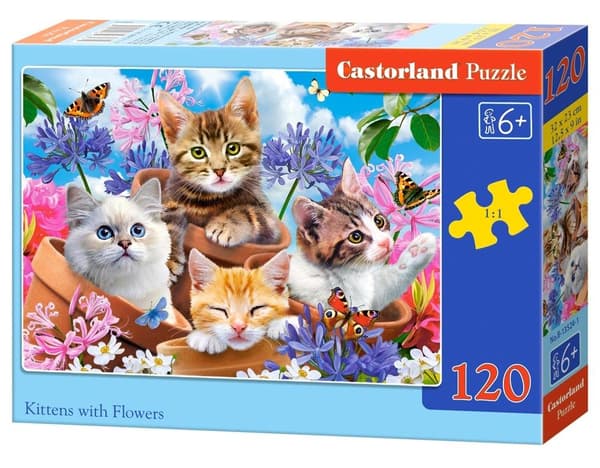 Puslespil 120 Killinger med Blomster CASTOR