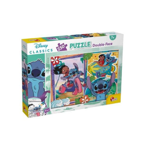 Lisciani. Lilo & Stitch Dubbelsidigt Pussel. 250 Bitar