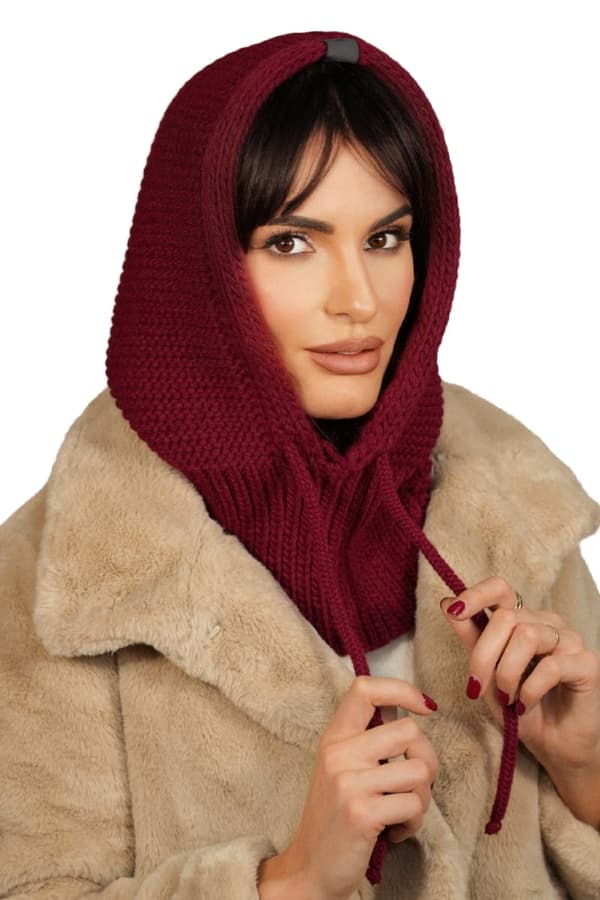 Hætte Balaclava Balaclava Farve Bordeaux Kamea-Majrag