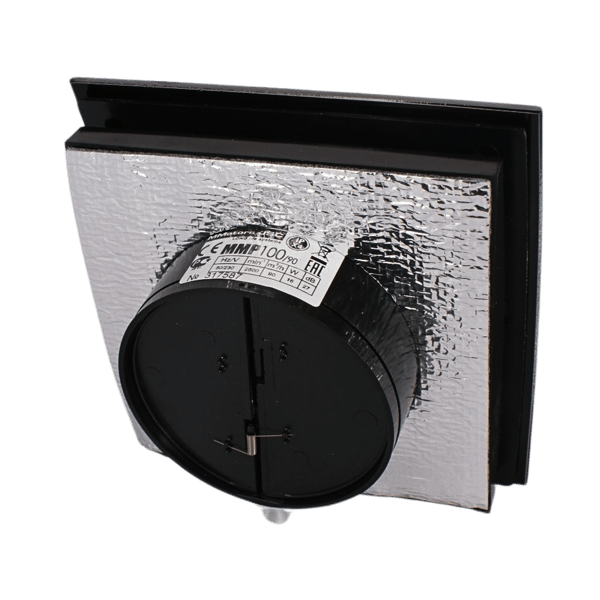 MMP 100 TS Timer Elipse Ventilator Mat Sort Glas Kort Stik
