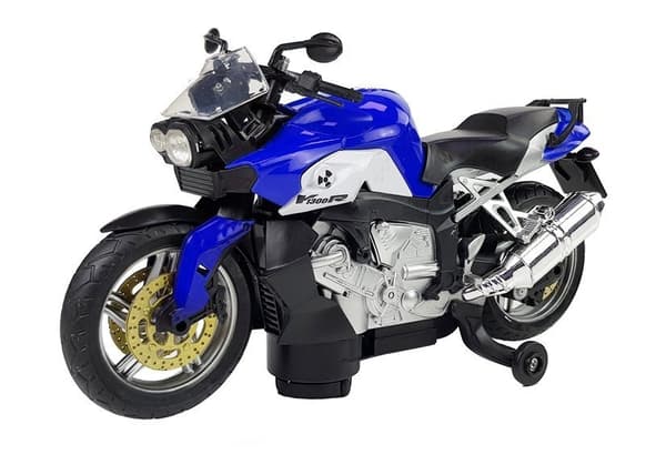 Blå batteridrevet motorcykel