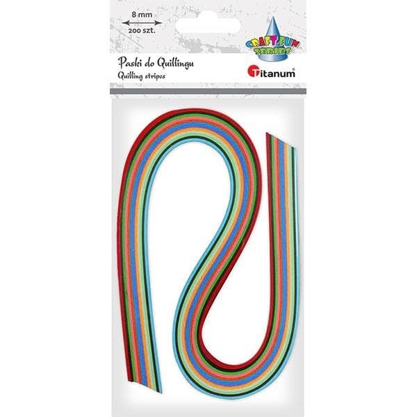 Quillingstrimler 8mm mix 200 stk.