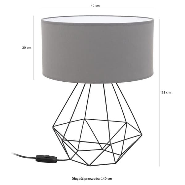 Tornado ADB-lampa grå