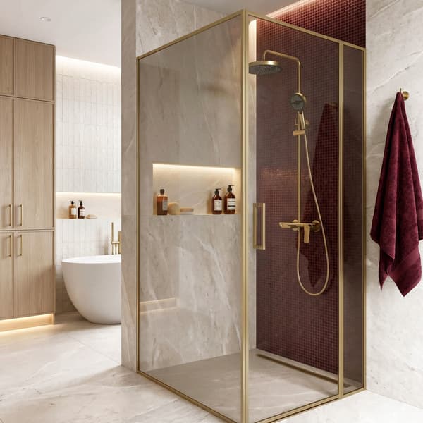 Vision Rea Gold Borstad Ytmonterad Duschset
