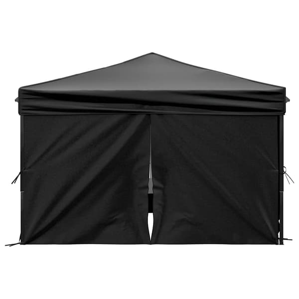 vidaXL foldbart festtelt med sider sort 3x3 m