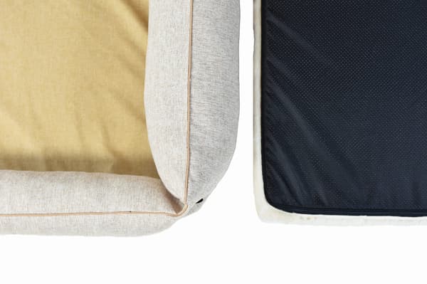 Rocky ortopædisk beige lang seng - 97 cm x 86 cm