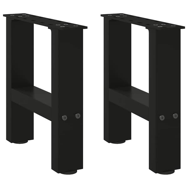 vidaXL sofabordben, sort, 2 stk., 40x(30-31) cm, stål