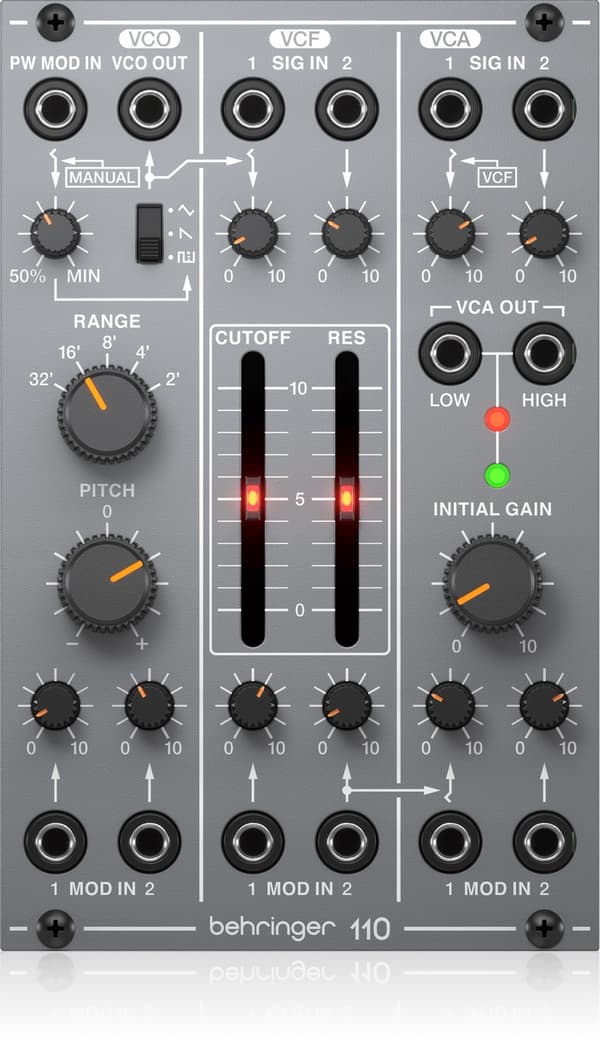 Behringer 110 VCO/VCF/VCA modulaarinen syntetisaattorimoduuli