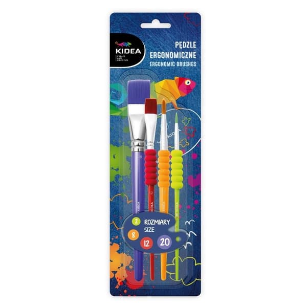KIDEA ergonomiska borstar 4 st
