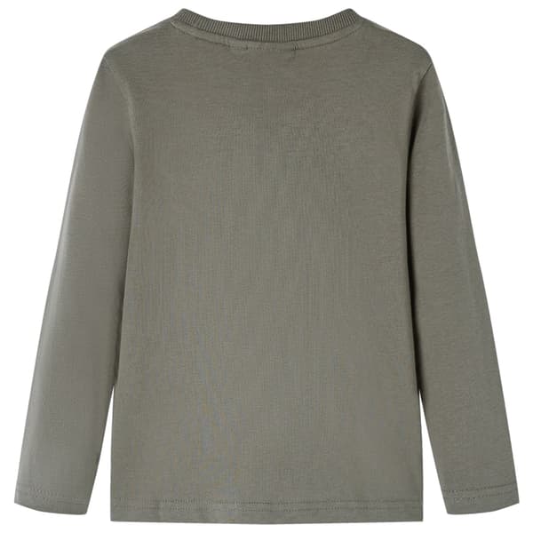 Barn långärmad t-shirt, khaki, 92