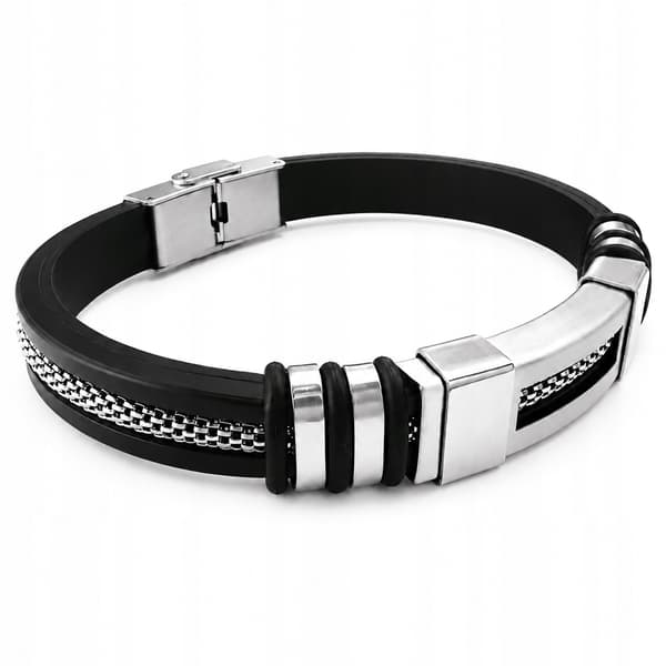 TJOCKT Silverarmband för män Elegant Modernt Armband Present 19-23cm