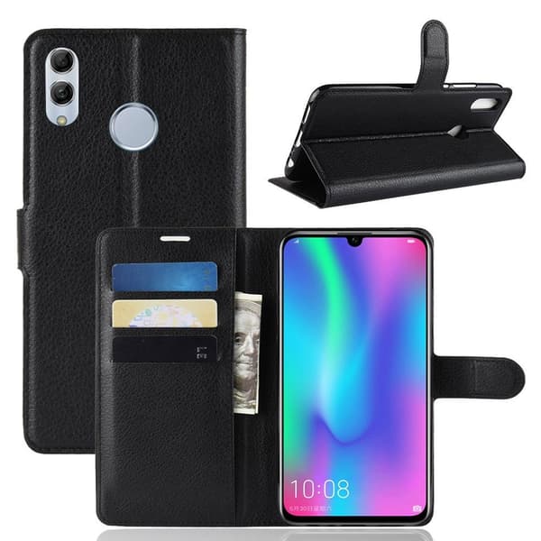 Flipfodral för Huawei P Smart 2019, Plånboksfodral i läder, svart