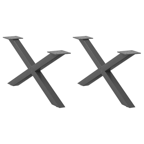 vidaXL Soffbordsben, 2 st, Antracit, 70x(30-31) cm, Stål