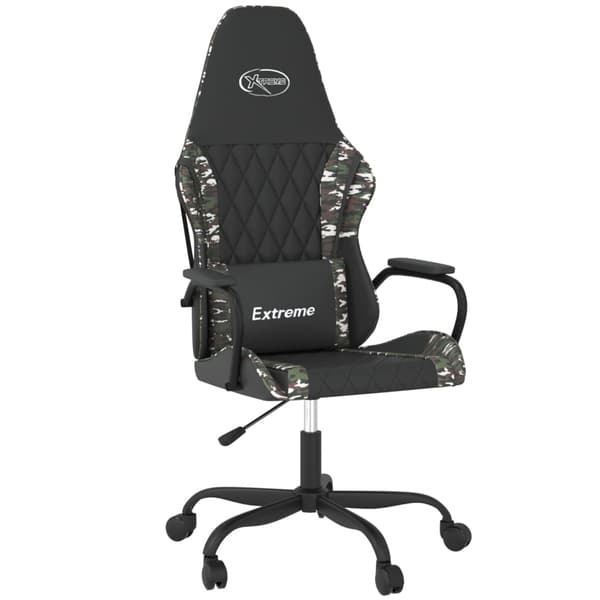 vidaXL gamingstol, sort og camouflage, kunstlæder