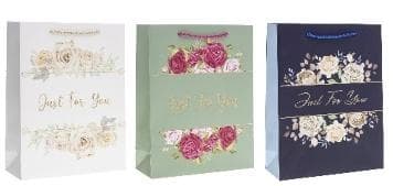 Gavepose 26x32x10cm mix Blomster ROZETTE