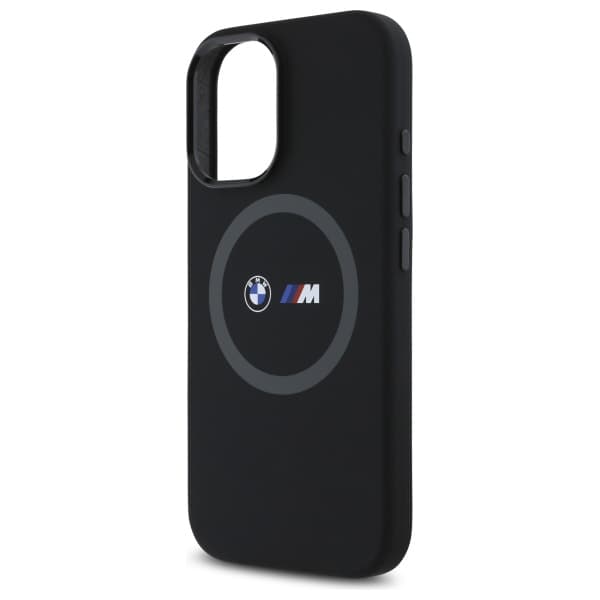 BMW M Silikone Trykt Ring MagSafe-cover til iPhone 16, Sort