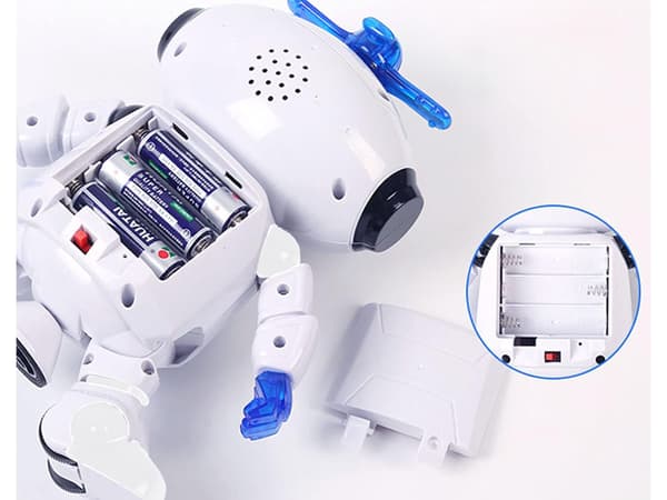 Interaktiv danserobot til børn med lys, lyd og 360° rotation