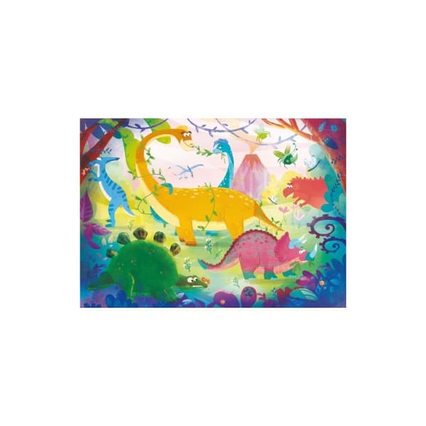 2x20 bitars pussel. Glada dinosaurier
