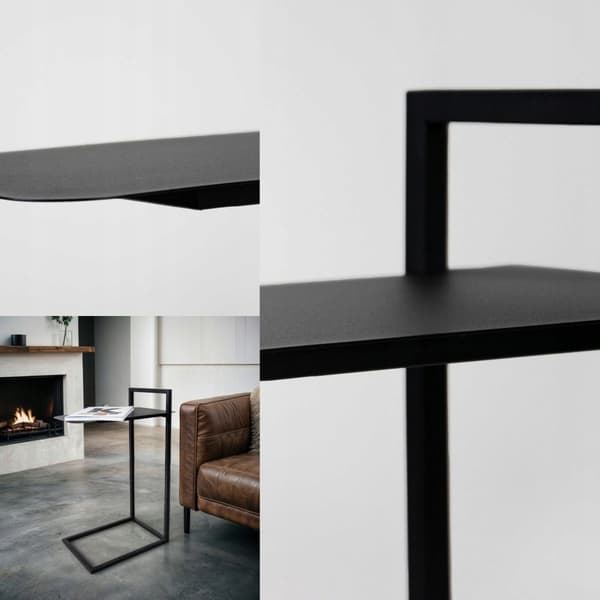 Laptopbord Side Sofa Natbord Loft Sort Metal Annecy