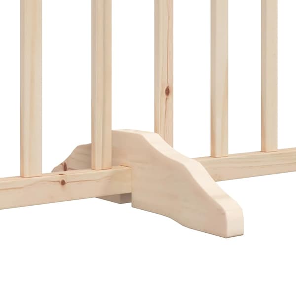 vidaXL foldbar hundegitter med dør 4 paneler 320 cm træ