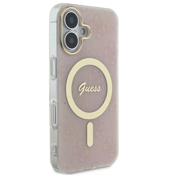 Guess IML 4G MagSafe-etui til iPhone 16 Plus, lyserød