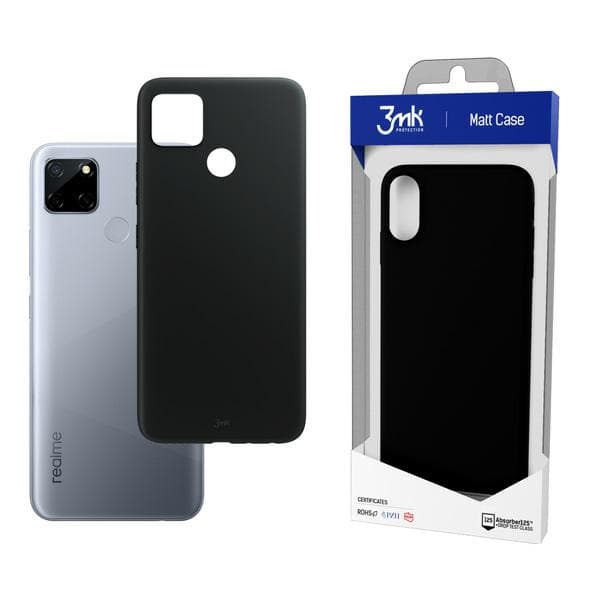 3MK Mattakotelo Realme C12:lle, musta