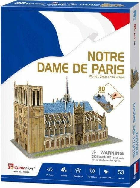 Notre Dame-katedralen 3D-puslespil - 2018-version