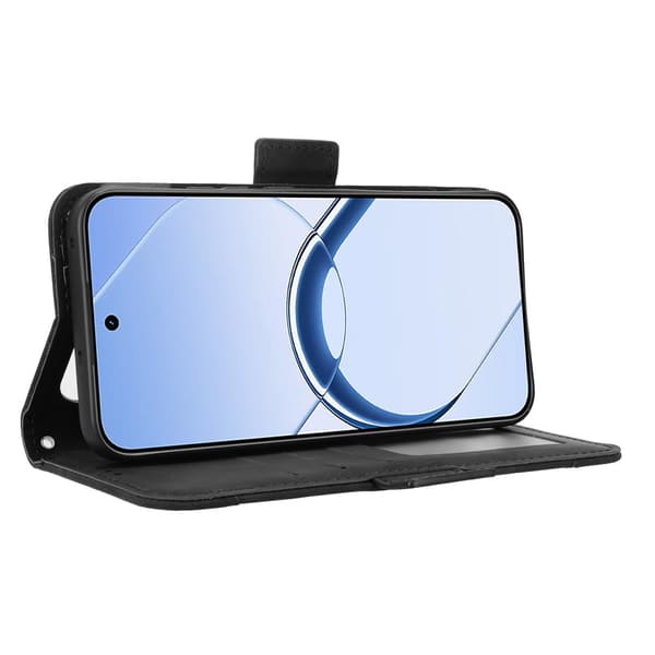 Realme 16 5G Flip-etui, Kortholder, Sort