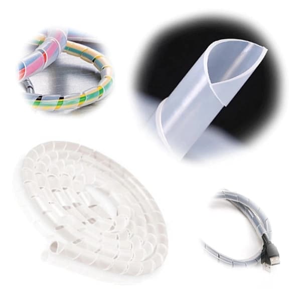 Kabelorganiseringsskydd Spiralslang 8 - 65 mm 10M Transparent