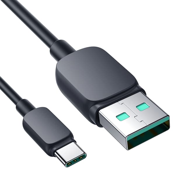 USB-kabel - USB-C 3A 1,2m svart
